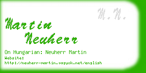 martin neuherr business card